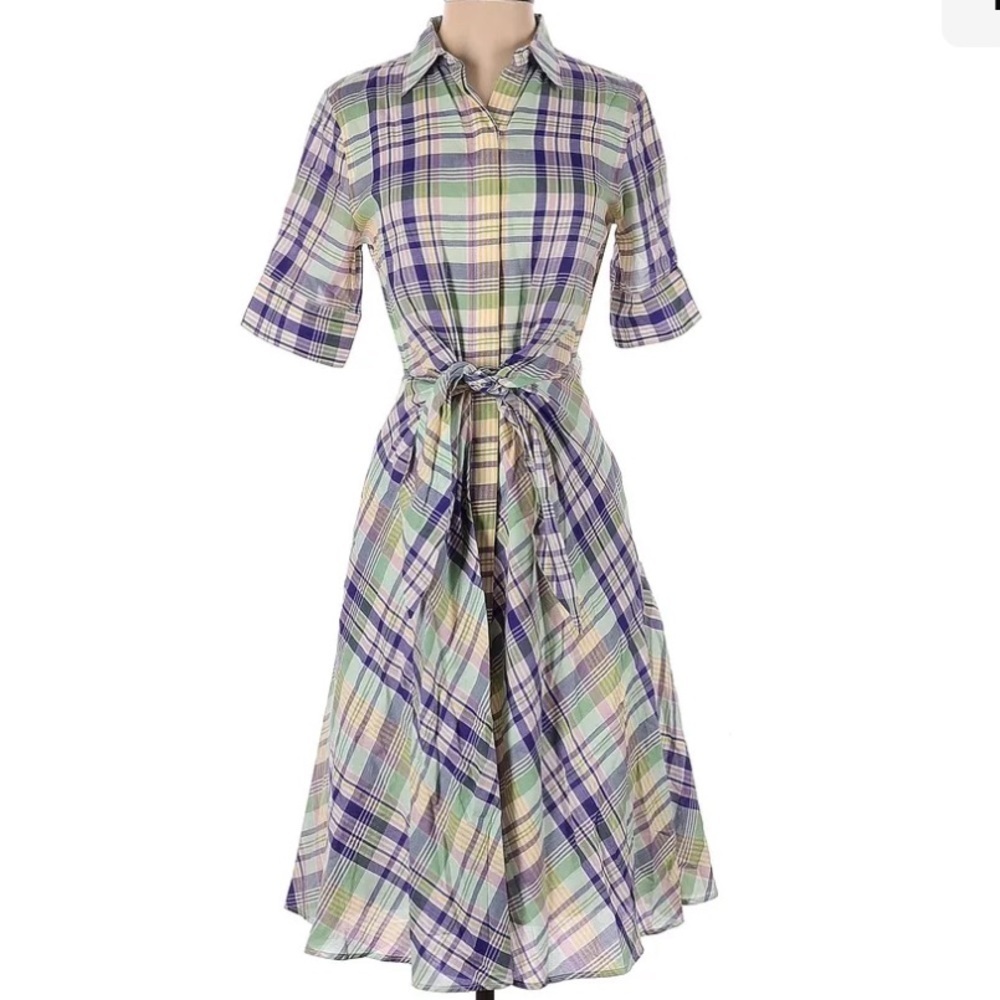 Ralph Lauren Dress Plaid tie front. Size 2. Offers encouraged.